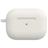 AirPods Pro 2 Kalınlaştırılmış Tek Parça Darbeye Dayanıklı Kulaklık Kılıfı Off White - 1