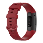 Fitbit Charge 3 3 SE 4 Uyumlu Kırmızı TPU Kayış S Beden - 4