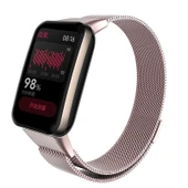 Xiaomi Mi Band 7 Pro Milan Manyetik Metal Saat Kayışı Gül Pembe - 1