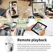 A6 2MP HD Ampul WiFi Kamera Hafıza Kartı Olmadan Hareket Algılama İki Yönlü Ses Gece Görüşü - 10