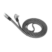3 Amper USB C Tip C Hızlı Şarj ve Data Kablosu Dirsekli 2 Metre Gri - 2