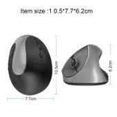X10 2.4G Kablosuz Dikey Ergonomik Oyun Mouse Gri - 2