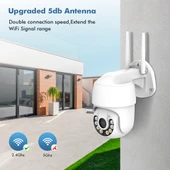 QX59 1920x1080P HD 2MP Kablosuz WiFi Akıllı Güvenlik Kamerası Gece Görüşü Hareket Algılama İki Yönlü Ses EU Priz - 3