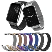 Xiaomi Mi Band 7 Pro Milan Manyetik Metal Saat Kayışı Gül Pembe - 4