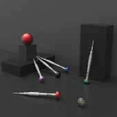 2UUL Konveks Yıldız Uçlu 2.5mm Renkli Flyshaft Tornavida - 5
