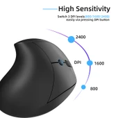 X10 2.4G Kablosuz Dikey Ergonomik Oyun Mouse Siyah - 4