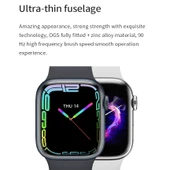 Watch 8 Max 1.85 İnç Kablosuz Şarj Bluetooth Arama NFC Akıllı Saat Gri - 5