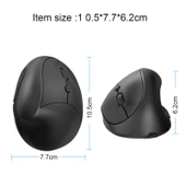 X10 2.4G Kablosuz Şarjlı Dikey Ergonomik Oyuncu Mouse Siyah - 2