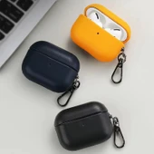 Apple AirPods Pro PU Deri Kablosuz Bluetooth Kulaklık Koruyucu Kılıf Turuncu - 3