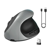 X10 2.4G Kablosuz Şarjlı Dikey Ergonomik Oyun Mouse Gri - 1