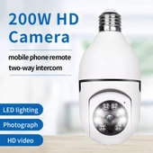 A6 2MP HD Ampul WiFi Kamera Hafıza Kartı Olmadan Hareket Algılama İki Yönlü Ses Gece Görüşü - 3