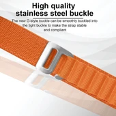 Naylon Saat Kayışı Apple Watch Serisi 8 7 45mm SE 2 6 5 4 44mm 3 2 1 42mm Siyah Mavi - 4