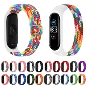 Xiaomi Mi Band 7 Ayarlanabilir Naylon Örgülü Elastik Saat Kayışı Gökkuşağı Renk - 2