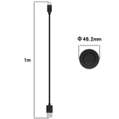 Xiaomi Watch S1 M2108W1 Manyetik Kablosuz Şarj Cihazı 1m Kablo Siyah - 4