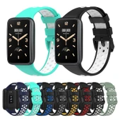 Xiaomi Mi Band 7 Pro Nefes Alabilir Spor TPU Saat Kayışı Siyah Sarı - 4