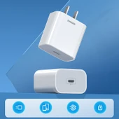 REMAX RP-U79 Hız Serisi 20W USB-C Çoklu Uyumluluk Hızlı Şarj Cihazı EU Fiş Beyaz - 2