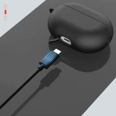 Huawei FreeBuds Pro Silikon Koruyucu Kılıf Beyaz Mandalsız - 4
