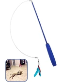 Teleskopik Tüylü ve Çanlı Boyu Ayarlanabilir Elastik Eğlenceli Peluş Kedi Oyun Oltası - 1