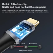 2 Metre 10Gbps USB C Dişi Erkek Dirsekli Şarj ve Data Uzatma Kablosu - 7
