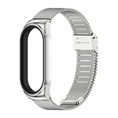 Xiaomi Mi Band 7 ve 7 NFC Uyumlu MIJOBS CS Milan Tokalı Metal Saat Kayışı Gri - 2