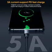 2 Metre 10Gbps USB C Dişi Erkek Dirsekli Şarj ve Data Uzatma Kablosu - 5