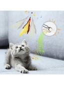 Teleskopik Tüylü ve Çanlı Boyu Ayarlanabilir Elastik Eğlenceli Peluş Kedi Oyun Oltası - 3