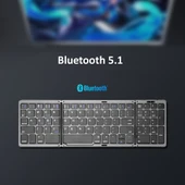 B089 Bluetooth Katlanabilir Sayısal Klavyeli Gri - 6