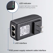 48V 0.5A Router AP Kablosuz POE LAD Güç Adaptörü EU Fiş - 3