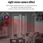 X10 HD Kızılötesi Gece Görüşlü Mini WiFi Kamera Siyah Tabanlı - 4