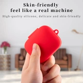 OnePlus Buds Pro Silikon Kulaklık Koruyucu Kılıf Kancalı Gece Mavisi - 4