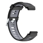 Garmin Forerunner 735 XT İki Renkli Siyah Gri Silikon Saat Kayışı - 1