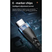 30W USB-C to 8 Pin Hızlı Şarj ve Data Kablosu 1 Metre Siyah Gri - 4