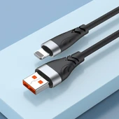 ADC 008 13W 2.6A USB den 8 Pin Hızlı Şarj Veri Kablosu 1 Metre Siyah Gri - 3