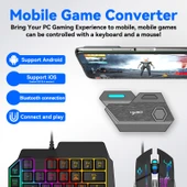HXSJ P3 Bluetooth 5.0 Klavye Mouse Dönüştürücü Siyah - 6