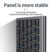109 Üç Modlu Kablosuz Bluetooth Klavye Mouse Seti Gri - 6