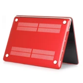 MacBook Pro 14.2 inç A2442 2021 Uyumlu Kırmızı Kristal Stil Laptop Koruyucu Kılıf - 4