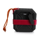 New Rixing NR-103 Mini TWS Bluetooth Hoparlör Kırmızı İpli - 3