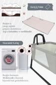 Perilla Sallanır Portatif Cibinlikli Anne Yanı Bebek Beşik Kahverengi - 4