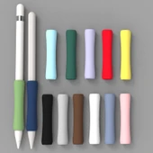 Apple Pencil 1 ve 2 Uyumlu Beyaz Silikon Koruyucu Kapak - 5