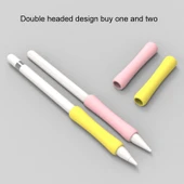 Apple Pencil 1 ve 2 Uyumlu Silikon Koruyucu Kılıf Pembe - 4
