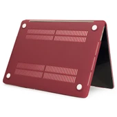 MacBook Pro 16 inç Mat Kılıf Şarap Kırmızısı - 4