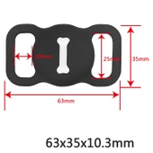 Darbelere Dayanıklı Kırmızı Kemik Desenli Silikon AirTag Kılıfı - 3