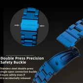 Xiaomi Mi Band 6 5 4 3 Uyumlu Mijobs CS Metal Üç Boncuklu Paslanmaz Çelik Saat Kayışı Gümüş - 7