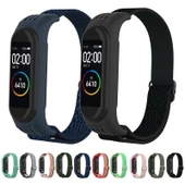 Xiaomi Mi Band 6 5 4 3 Dalgalı Dokulu Sekiz Şekilli Tokalı Saat Kayışı Deniz Yeşili - 6