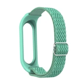 Xiaomi Mi Band 6 5 4 3 Dalgalı Dokulu Sekiz Şekilli Tokalı Saat Kayışı Deniz Yeşili - 2