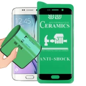 Samsung Galaxy S6 Edge Uyumlu 9D Tam Ekran Tam Yapışkanlı Seramik Cam Koruyucu - 1