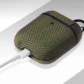 AirPods Pro Icin Is Elbisesi Kumaş Kulaklık Koruyucu Kılıf Kancalı Mavi - 5