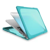 MacBook Pro Retina 15.4 inç A1398 Uyumlu Gökyüzü Mavisi İki Renkli TPU PC Darbeye Dayanıklı Laptop Kılıfı - 5