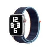 Apple Watch Spor Loop Kayış Koyu Lacivert 42mm-49mm Uyumlu - 4