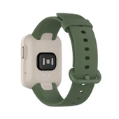 Xiaomi Mi Watch Lite Redmi Watch Silikon Saat Kayışı Koyu Yeşil Tek Boy - 5